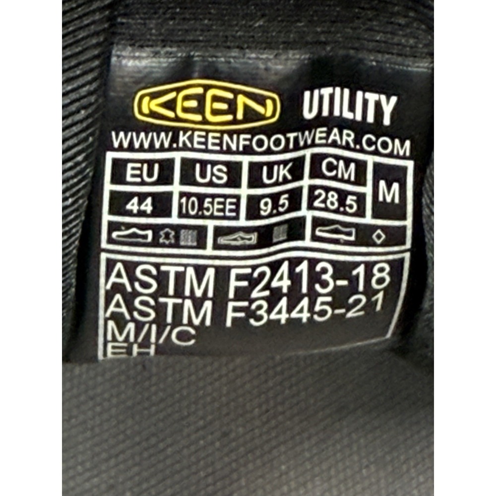KEEN Atlanta Cool Steel Toe Work Shoes,Men's 10.5 EE,(X-WIDE),Black,EH Rated,NIB - Picture 13 of 16